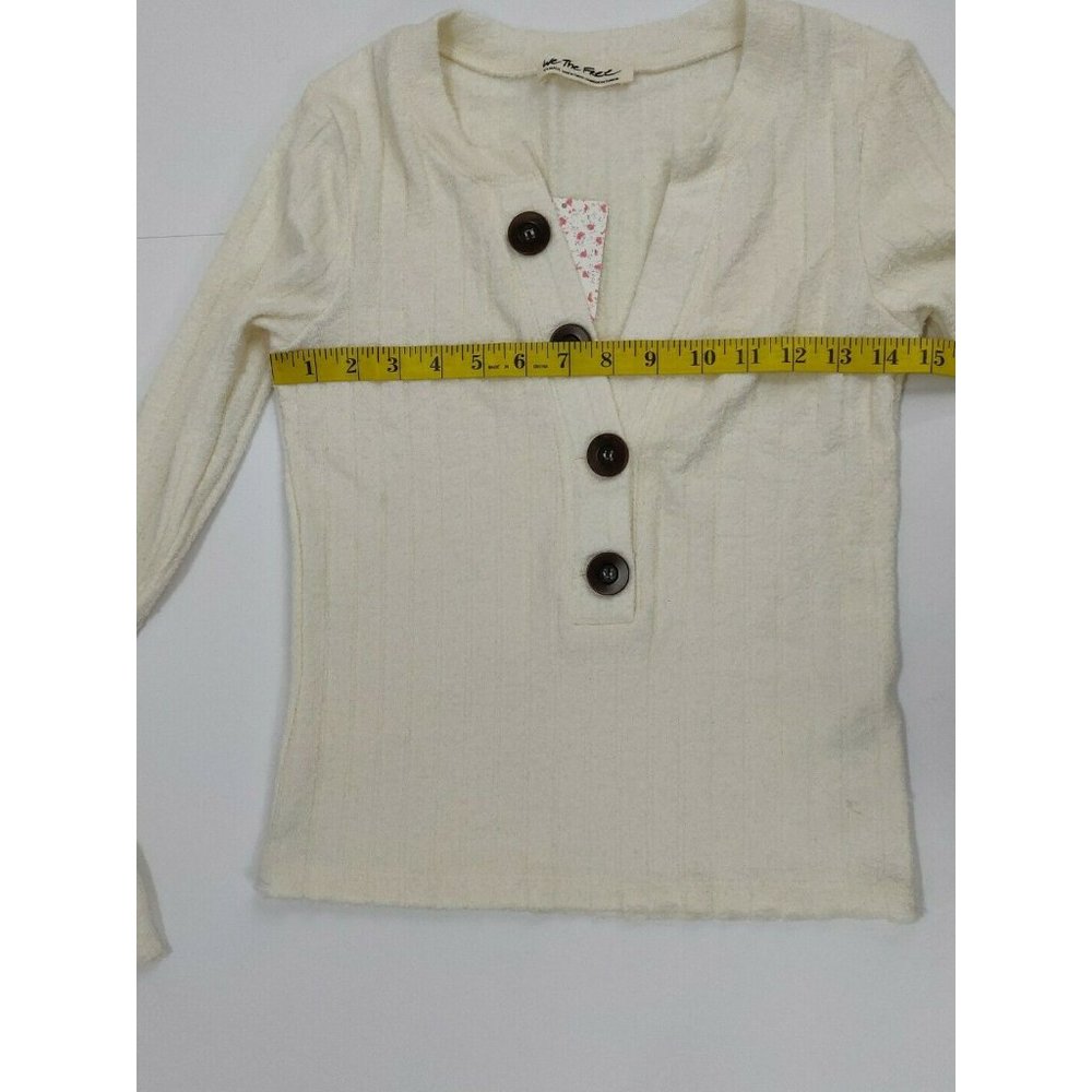 Free People Womens Sweater XSmall Ivory Oliver - Picture 12 of 15